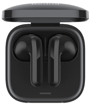 Xiaomi Redmi Buds 6 Active - Auriculares inalámbricos, cancelación de Ruido, Ligeros, hasta 36 Horas de autonomía, Bluetooth 5.3, Negro (Versión ES)