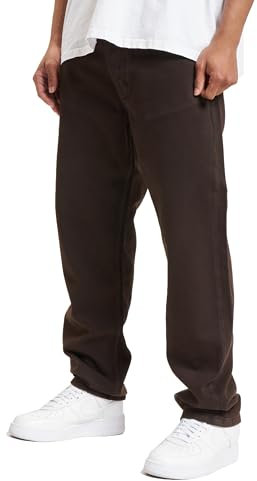 DEF Jeans Herren Straight Fit Jeans Braun 34