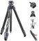 NEEWER LITETRIP LT32 62 Trípode de Viaje de Fibra Carbono con Base Niveladora de ±15°, Eje Central Desmontable, Hebilla de Giro Rápido, Placa QR Tipo Arca Compatible con Peak Design Capture V3