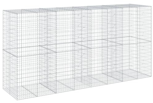 Panier gabion avec couvercle 400x100x200 cm fer galvanisé