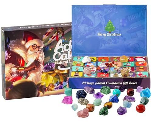 Wzxhew Adventskalender 2024 Weihnachten Adventskalender Kinder Gem (B, One Size)