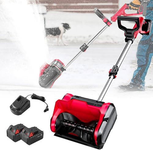Pala da neve senza fili, pala da neve alimentata a batteria con larghezza di 12,6 pollici, profondità di 6,3 pollici, distanza di lancio di 26 piedi, pala da neve elettrica per auto, motoslitte