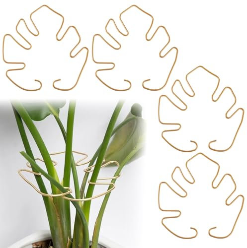 Winmany Monstera Pflanzenstielstütze für den Innenbereich, Kletterpflanzen, Zimmerpflanzen, Kletterpflanzen, Zubehör für den Außenbereich, Gartenpfähle, Rankgitter, Stängel, Wachstum, Blätter-Stil, 5