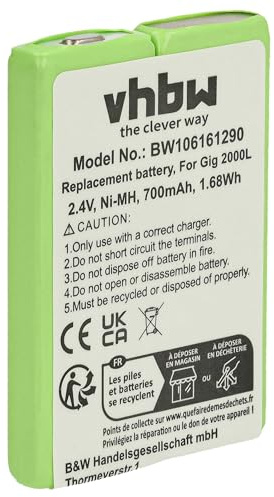 vhbw Akku kompatibel mit Telekom/T-Sinus CM800 | C810 schnurlos Festnetz Telefon (700 mAh, 2,4 V, NiMH)