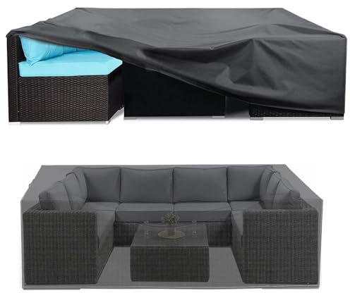 Wasserdichte 420D Oxford-Gewebe für Terrassenmöbel für Tisch und Ecksofa, 190 x 150 x 75 cm, reißfest, strapazierfähig