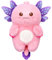 Axolotl - Animales de peluche para microondas, sin perfume, 0.95 libras, almohadilla térmica de roca volcánica, calor duradero, ajuste perfecto, calambres menstruales, alivio del estrés, regalos para