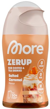 MORE Barista Zerup, Salted Caramel, 65 ml, für Kaffee, Tee und Heißgetränke | Mehr als 50 Portionen, Vegan, zero Kalorien - made in Germany