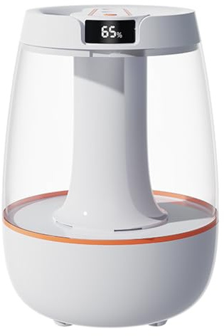 Humidificateur USB adapté à la chambre à coucher avec surveillance de l'humidité 2 brumes de sortie et grand format 3L
