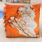 PETTI Artigiani Italiani - Sitzkissen für Küchenstühle, 6er-Set, Marmor-Effekt, Orange, 40 x 40 cm, quadratische Stuhlhussen für Esszimmer, aus Mikrofaser, mit Digitaldruck und Bändern, 100% Made in