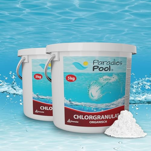 Paradies Pool 10 kg Chlor Granulat Desinfektion für Pool, schnell löslich, Qualität aus Europa