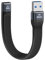 HuaLiSiJi Cable Adaptador USB 3.0 A Macho a Tipo C Hembra 5A 20V Plano Cable USB Macho a Tipo C Hembra 10 Gbps Transmisión para Teléfonos Inteligentes, Tabletas, Hubs, Discos Duros (13.5 cm)