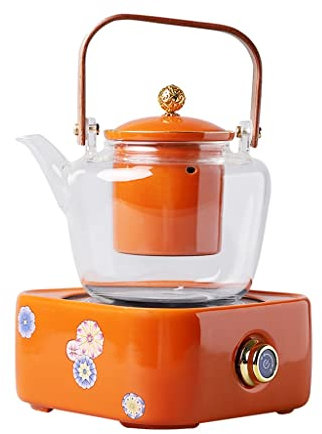 Ceramic Heater Tea Maker Microcrystalline Panel Glass Handle Pot High Temperature Resistance Liner (Color : A, Size