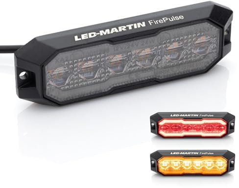 LED-MARTIN FirePulse Positionslicht rot + Warnleuchte