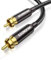 SOUNDFAM RCA Subwoofer Cable 1.5M, RCA Cable Male to Male [Gold Plated Connector,Cotton Braided Jacket] for Subwoofer,Home Theater,Amplifier,TV,Mixer (Black)