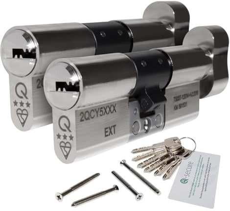 greenteQ Orion Thumbturn Keyed-Alike Euro Cylinders - 35/35 (70mm), Nickel