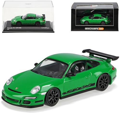 Porsch. 911 997 Gt3 GT 3 RS GrÜn 1/64 Minichamps Modell Auto Modellauto