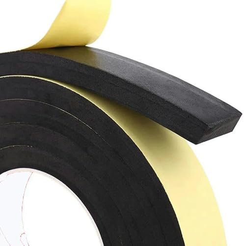 Cinta aislante de espuma EVA negra de 10 metros, tira de goma para ventana, puerta, burlete, 5 m x 30 mm x 3 mm