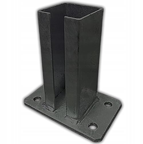 Alma Manufacturer Pfostenträger - 80 x 80 mm - Aufschraubhülse - Balkenschuh zum Aufschrauben - Graphit