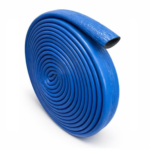 Isolierschlauch Rohrisolierung 10 m Rolle x Ø 18 mm / 6 mm Blau | Heizungsrohr Isolierung mit Schutzhaut | Warmwasserleitung Heizung | Rohr Dämmung Schlauch Rohrdämmung