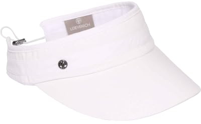 LOEVENICH Damen Visor aus Baumwolle | verstellbar mit Gummiband | leicht für Sommer Strand Sport