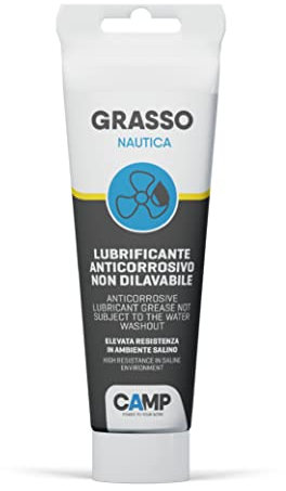 Camp GRASSO NAUTICA, Grasso lubrificante protettivo di colore bianco, Anticorrosivo, Idrorepellente, Non dilavabile, Specifico per nautica, 150 ml