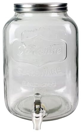 Saveur et Dégustation Fontaine Verre 8 L, Verre, Transparent, 31.6 x 19.8 x 20.2 cm