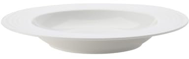 Maxwell & Williams White Basics Diamonds Soup Bowl, Wide Rim, Porcelain, White, 22.5 cm