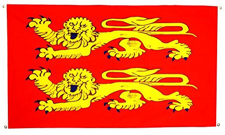 Drapeau de balcon (avec 4 oeillets) France Basse-Normandie - 90 x 150 cm + Digni®-sticker gratuit