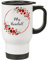 Forever Personal Designs Personalised Teacher with Flowers Print White Travel Mug