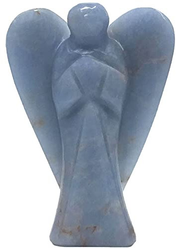 Nelson Creations, LLC 5,1 cm große Angelit-Schutzengel-Figur, handgeschnitzter Naturstein, hervorragend zur Beruhigung, Erhebung und Erhöhung des bewussten Bewusstseinszustands
