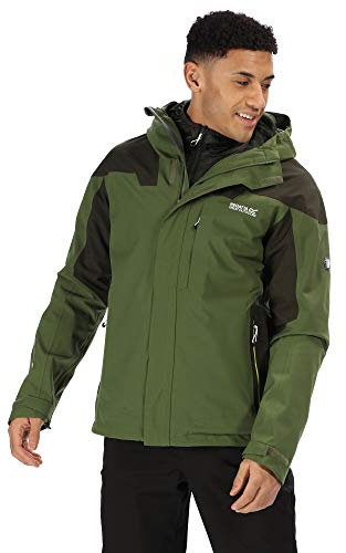 Regatta Herren Wentwood IV 3-in-1-Jacke mit Kapuze, isoliertes Hybrid-Innenfutter, Cypress Green/Bayleaf, XL