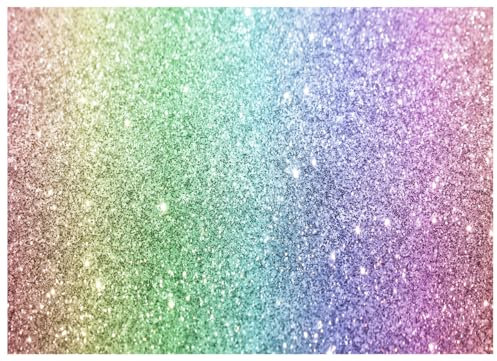 WOLADA 7x5ft Rainbow Glitter Bokeh Birthday Backdrop Glint Spots Sparkle Sand Scale Halo Still Life Baby Kids Girl Birthday Party Photography Backdrop Cake Table Banner Photo Studio Props 11600
