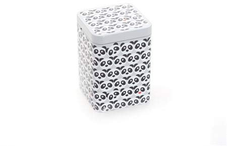 Cha Cult Dose Panda, 100 g eckig, Stülpdeckel, matt 10 x 7,3 x 7,3 cm