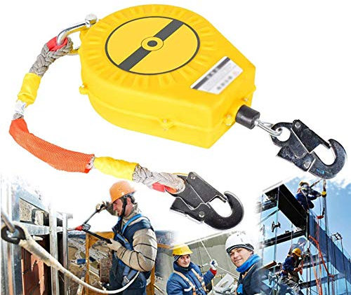 Aprilhp Dispositivi Anticaduta, Sistema Anticaduta Cavo Anticaduta Retrattile, Attrezzature per Sicurezza sul Lavoro, Adatto per Lavori Aerei, Carico:150kg5m