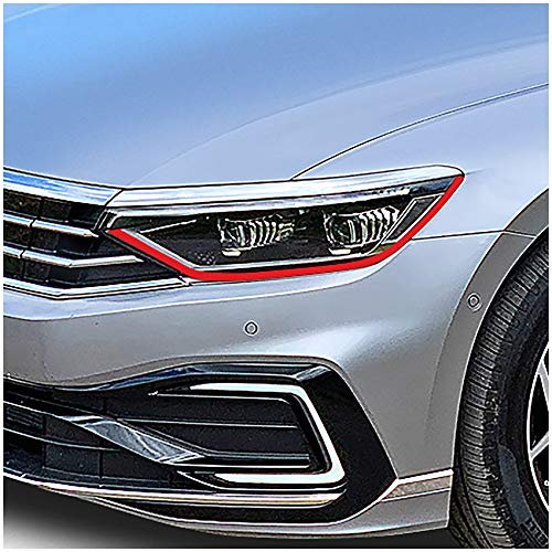 Devil Eye® Scheinwerferfolie rot Zierstreifen Dekor Dekorleiste Folie Flexibel für Scheinwerfer Kfz Auto Zubehör Selbstklebend KX004 (Kompatibel mit Opel Corsa E 2014 – 2019)