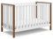 Storkcraft Modern Pacific 5-in-1 wandelbares Kinderbett (weiß mit Vintage-Treibholz) – Greenguard Gold-zertifiziert, verwandelt sich von Babybett zu Kleinkinderbett und Full-Size-Bett, verstellbare
