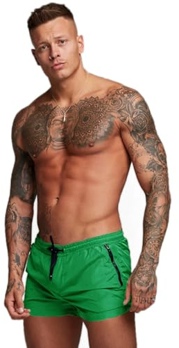 Men’s Swim Trunks Quick Dry Swim Shorts Board Shorts with Triangle Mesh Lining Green