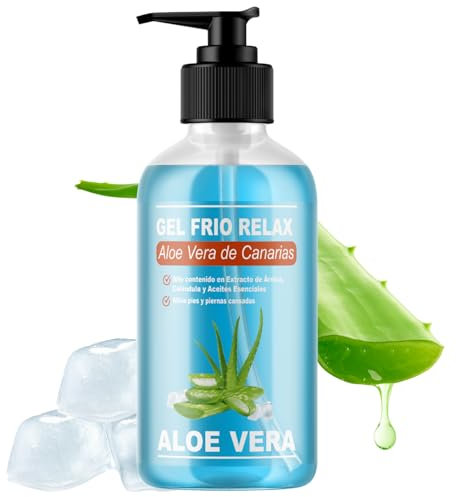 QKnatur - ALOE VERA DE CANARIAS Kälteeffekt GEL - Mit Arnika- und Calendula-Extrakt. Erfrischende und beruhigende Wirkung, entlastet müde Beine, regt die Durchblutung an (500 ml.)