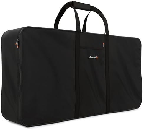Audibax Onyx Bag 49 Plus - Funda para Teclados y Pianos de 49 Teclas - Bolso con Asas y Asa de Hombro Extraíble - Mochila Acolchada para un Piano Digital - Estuche Fabricado en Poliéster