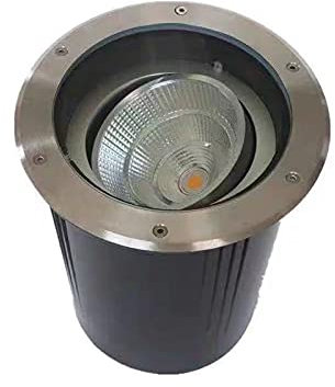 HETX7 Lámpara subterránea LED IP67 Luz empotrada en el suelo para exteriores 20W Luces de jardín impermeables Patio Césped Patio trasero Foco empotrado COB para camino Patio Puente Iluminación de pais