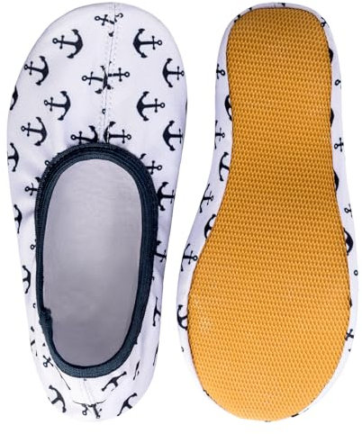 Siegertreppchen Gymnastikschuhe Stoff (Größe 33) Anker Turnschläppchen für Mädchen & Jungen - Ballettschuhe atmungsaktiv & rutschfest – Schläppchen – Ballerinas