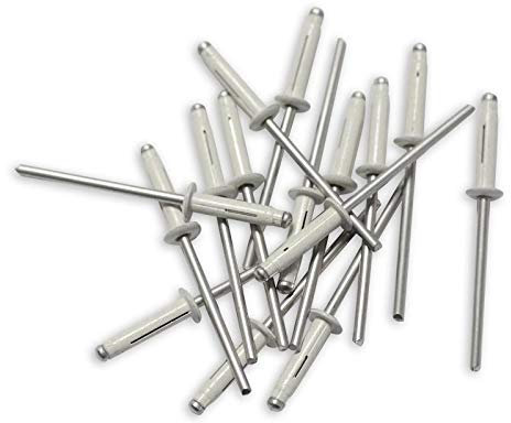 250 RIVETS TRIGRIP DE 4 x 20 BLANCS POUR PLAQUES MINERALOGIQUES