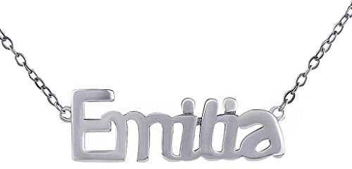 SILVEGO Damen Halskette aus 925 Sterling Silber Name Emilia
