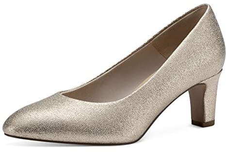 TAMARIS Damen 1-1-22418-20 Pumps, LT.Gold Glam, 41 EU