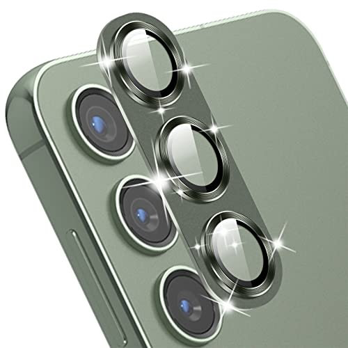 MiKoyi Pellicola Fotocamera per Samsung Galaxy S23 5G/Samsung Galaxy S23 Plus Protezione Obiettivo della Vetro Temperato Protezione Fotocamera HD Telaio Alluminio Durezza 9H per S23/S23 Plus, Verde