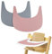 2 Pieces High Chair Placemat Silicone, Clean and Hygienic, Suitable for Tripp Trapp High Chair Tray (Grey/Pink)