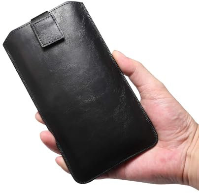 Tohrugue Ceinture Clip Sacoche Etui Universel,Sac de Téléphone Portable,Pochette Ceinture Homme Étui pour iPhone Samsung Galaxy (6.5,Noir)
