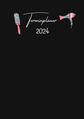 Terminplaner 2024: Terminbuch Friseur Salon 1 woche 2 seiten mit Zeit, viertelstündiger Einteilung | für Termine 2 mitarbeiter 15 minuten takt | ... Terminkalender mit Uhrzeiten 7 bis 21:00 Tag