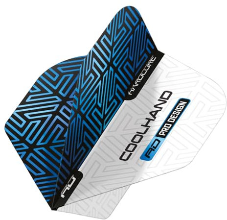 RED DRAGON Hardcore Premium Luke Humphries Blau und weiß Standard Dartflug - 3 Set pro Packung (insgesamt 9 Dart-Flights)