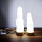 Handgefertigte USB-LED-Weißlicht-Selenit-Kristalllampe mit Holzsockel: Natürliche Energie, Heilung, Klarheit, Meditation, Dekoration (20 zentimeter)